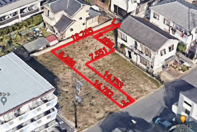 越谷市赤山町1丁目売地の外観