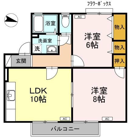 グリーンハイツ田宮の間取り