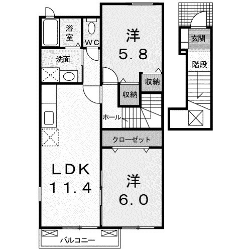 【間取り】 | フォレストあたごⅠ
