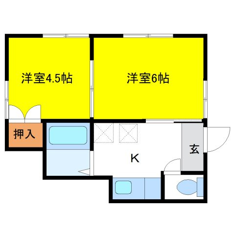 メゾンK8　Aの間取り