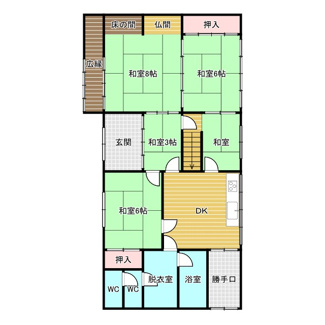 【間取り】 | 市島町徳尾中古住宅300万円 | 母屋1F※概略図につき現況を優先致します。