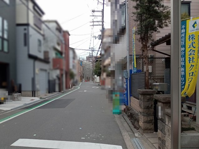 大阪市阿倍野区丸山通2丁目　土地の前面道路含む現地写真