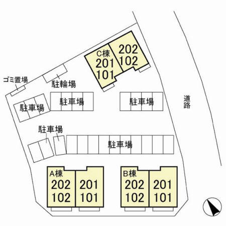 Axia（アクシア）Cの区画図