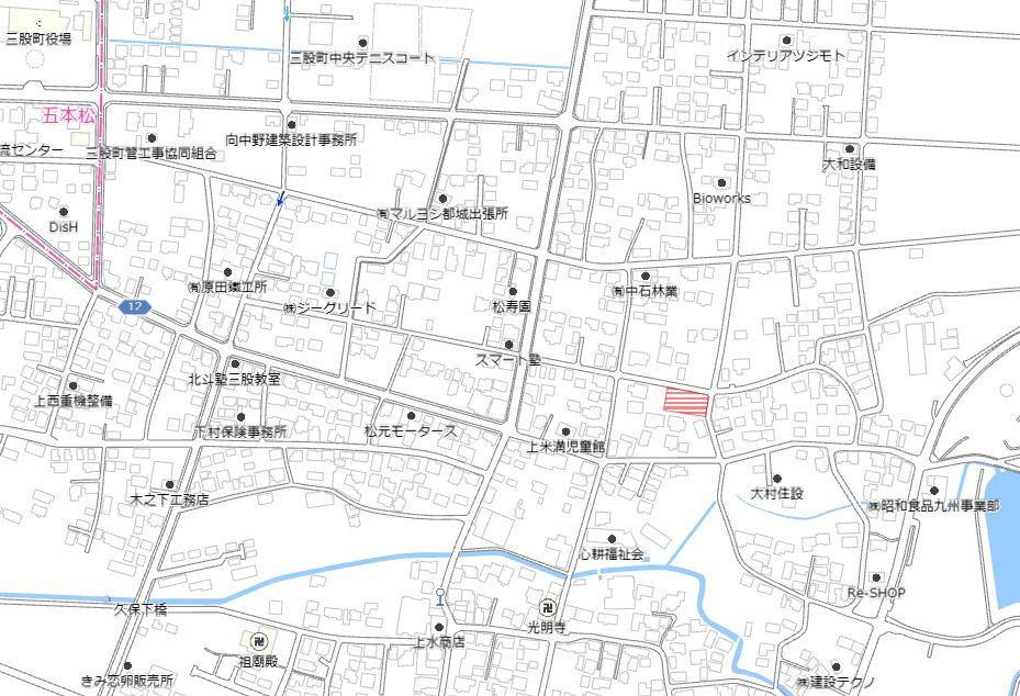 北諸県郡三股町大字樺山の売地の土地図