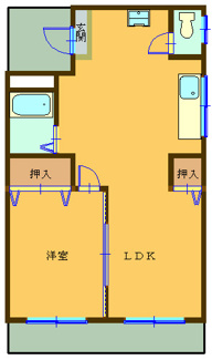 【間取り】 | ハイツ立川