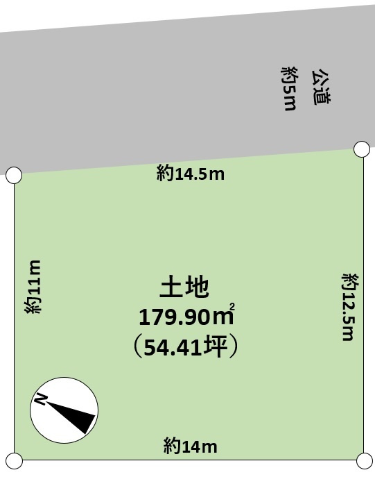 西ノ浜3売地の土地図