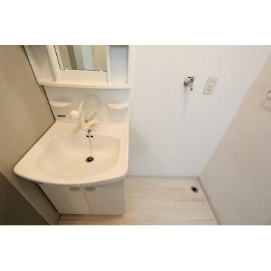 熊本市東区長嶺東９丁目のアパートの独立洗面台