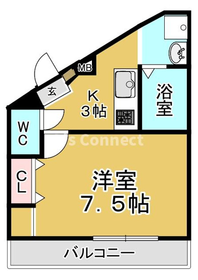 【間取り】 | ハッピネス泉中央