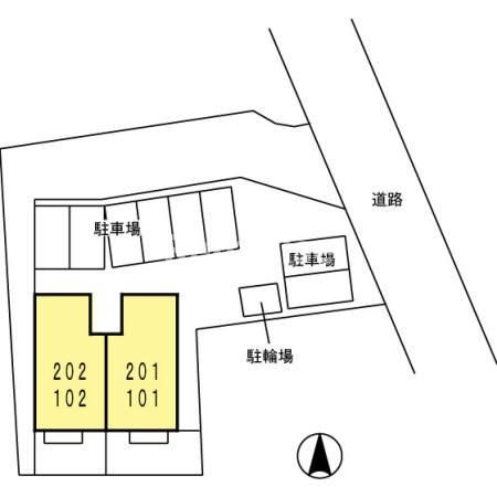 ハイム西五城Ⅲのエントランス