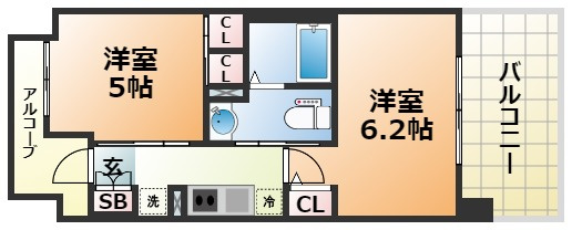エステムプラザ神戸西Ⅴミラージュの間取り