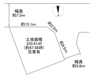 【土地図】 | 川西市大和東2丁目　建築条件無土地