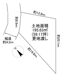 【土地図】 | 川西市萩原2丁目　建築条件無土地