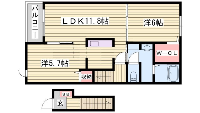 タップ　アルファＢの間取り
