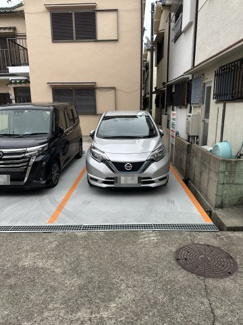 【間取り】 | 塩屋町６丁目駐車場 | 日産ノートを停めた時のサイズ感です。