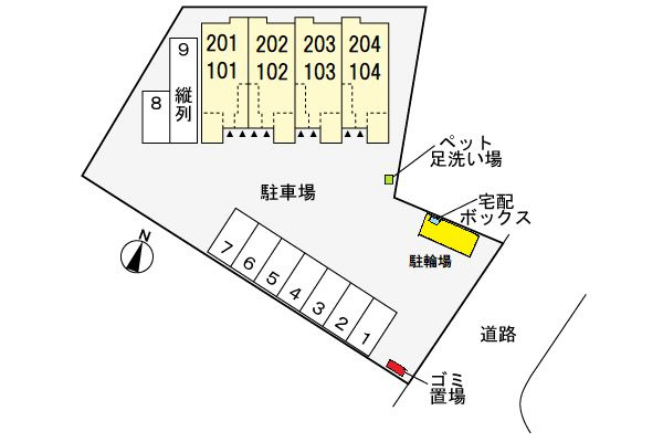 ひまわりの区画図