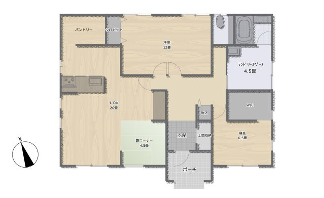 太田市新田上田中町の間取り