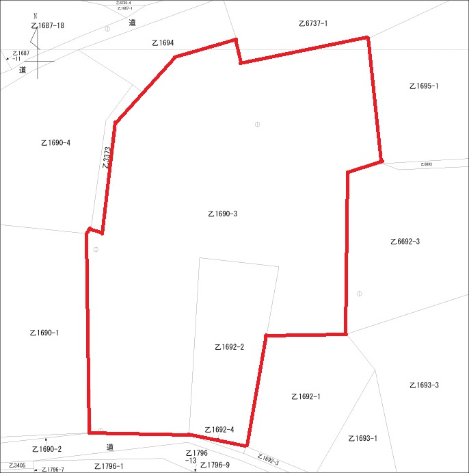 油木町売地の土地図