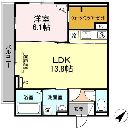 【間取り】 | クレストヒルズ A棟