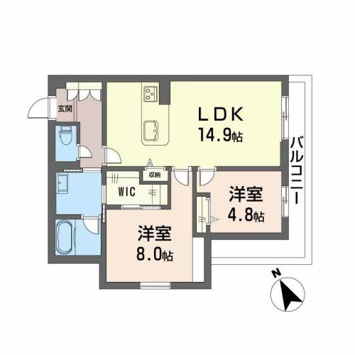 プレステージ櫛原の間取り