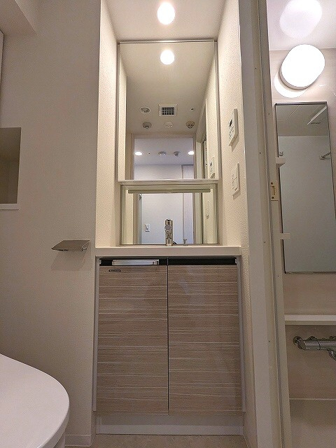 GEO ENT上野松が谷の洗面所|ハンドシャワー付独立洗面台です