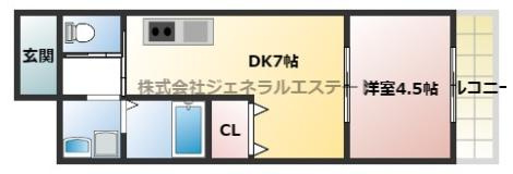 フリーディオ門真Ⅴの間取り