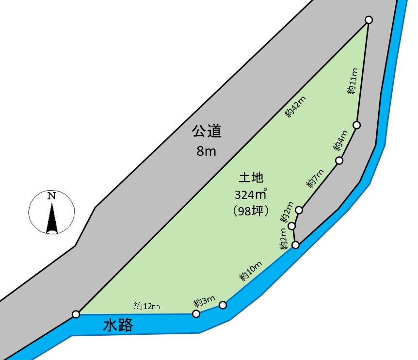 園井1売地の土地図