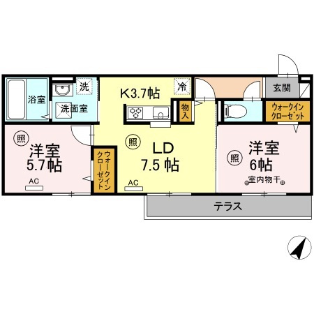 【間取り】 | ヒルズライフ　B棟