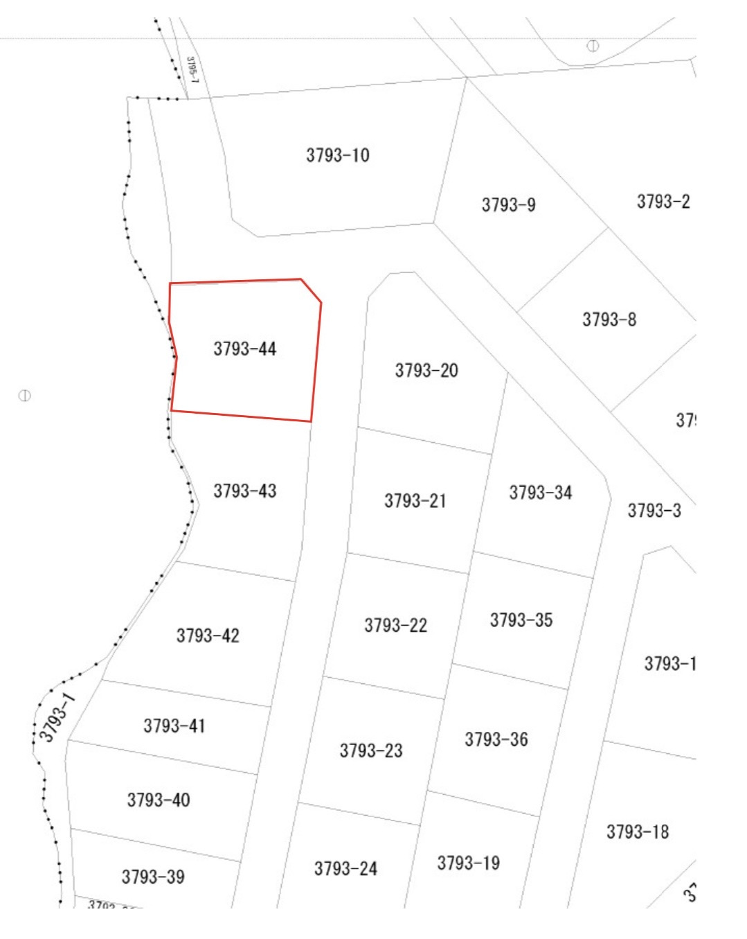みやき町白壁売地の土地図
