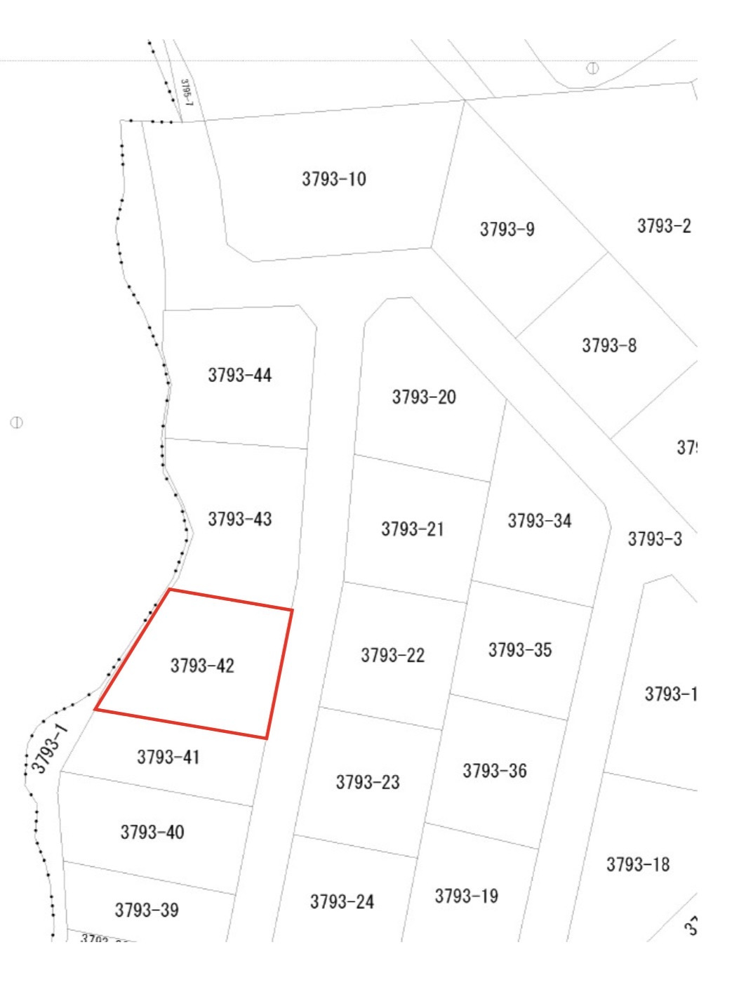 みやき町白壁売地の土地図