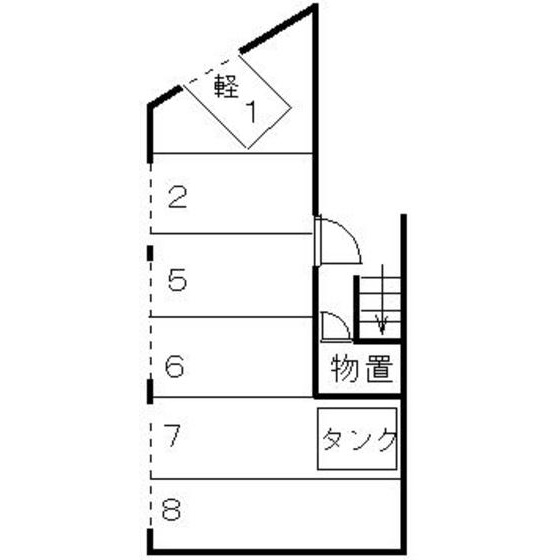 西野町ビルの駐車場|配置図