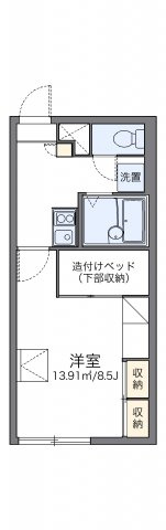 レオパレス若草の間取り