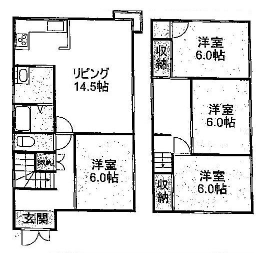 和歌山市大谷　オーナーチェンジ物件の間取り