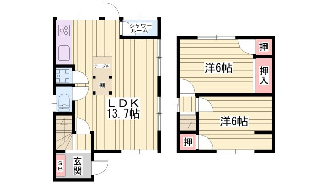 朝霧南町4丁目戸建の間取り