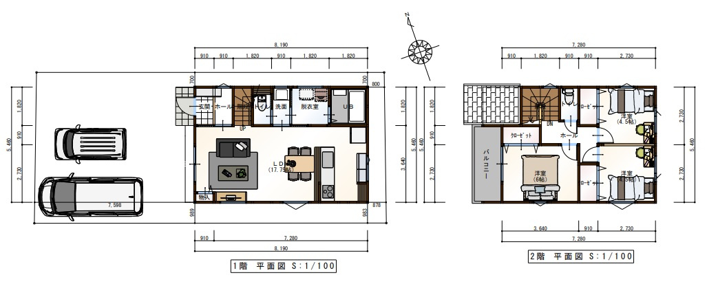 南国市田村　戸建ての間取り