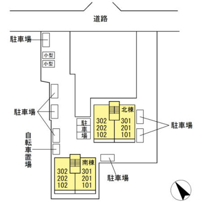 【区画図】 | ハイツ岡崎柱北棟