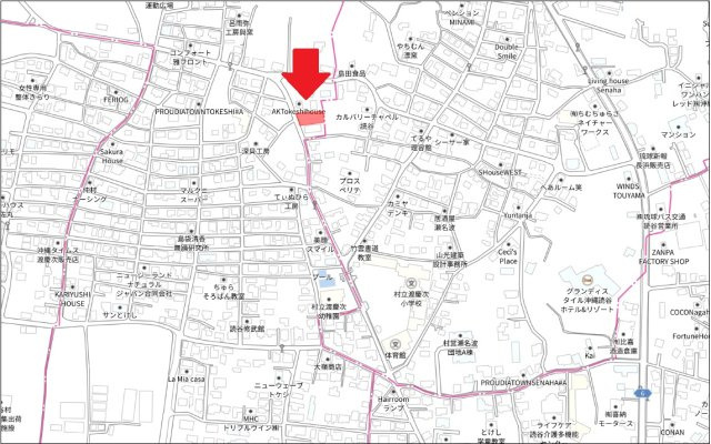 読谷村渡慶次（全3区画）ラスト2号区の地図|地図♪