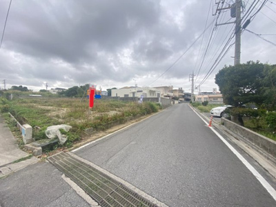 【前面道路含む現地写真】 | 読谷村渡慶次（全3区画）ラスト2号区 | ※2024年2月26日撮影