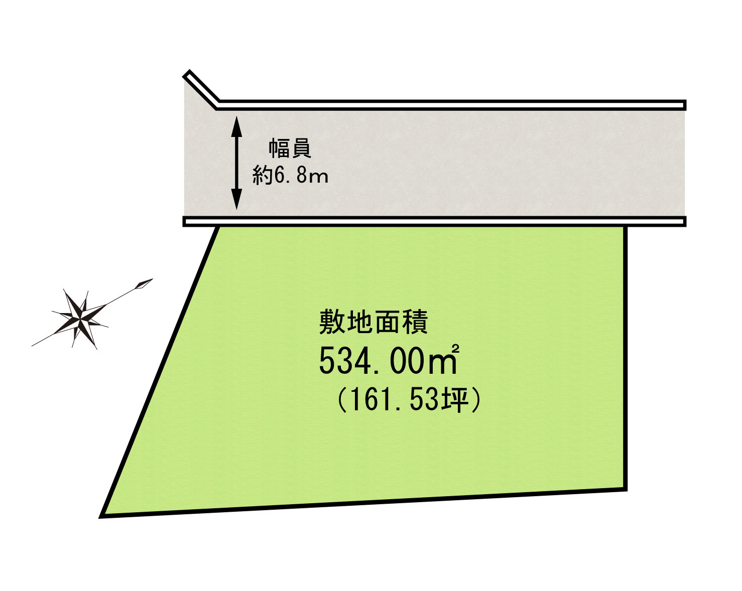 岸和田市岡山町　建築条件なし土地の土地図