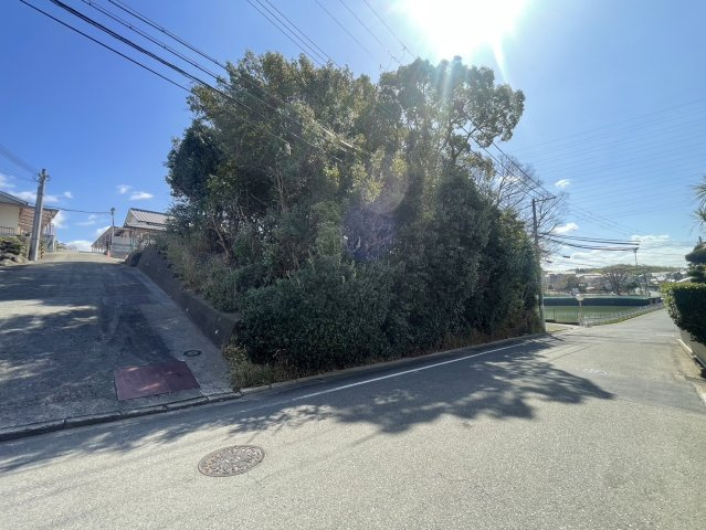 岸和田市岡山町　建築条件なし土地の前面道路含む現地写真