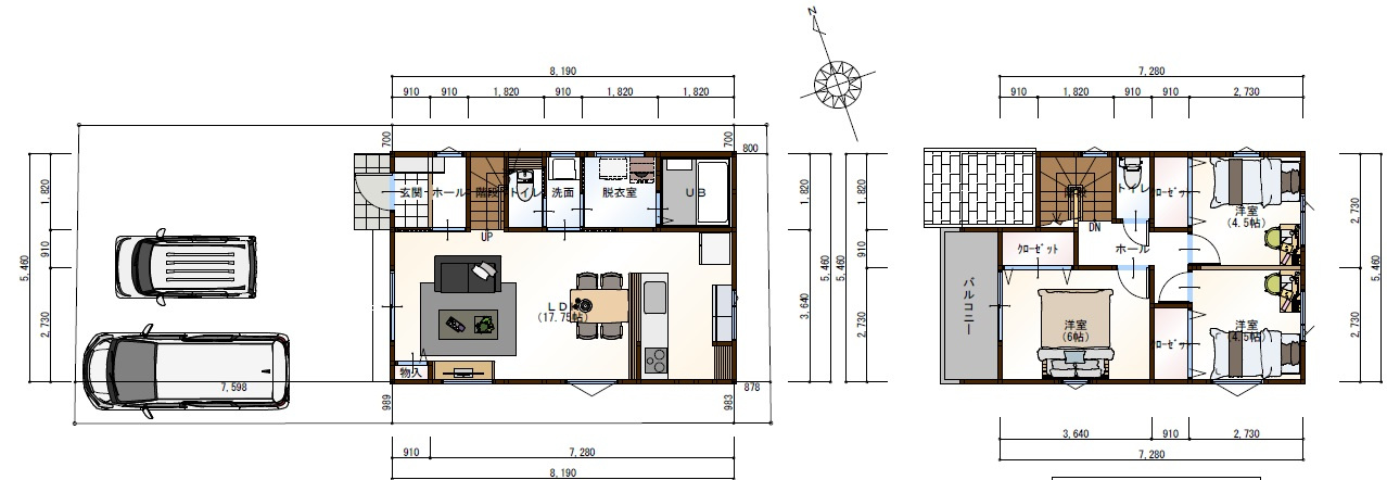 南国市田村乙　中古戸建　（未入居物件）の間取り