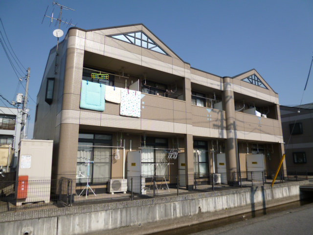 倉敷市茶屋町のアパートの外観