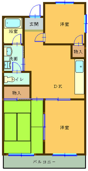 【間取り】 | ハイツなかにし