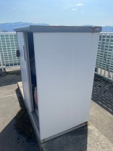 プチアベニュー和田東のその他共用部分|屋上に各戸別のトランクルームがあります。