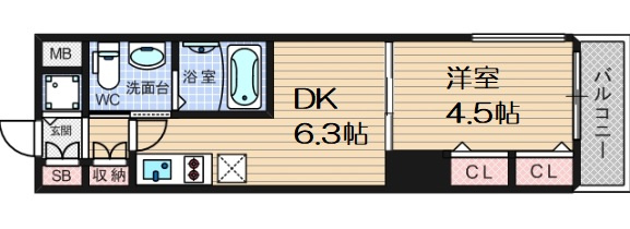 【間取り】 | TLRレジデンス本町WEST