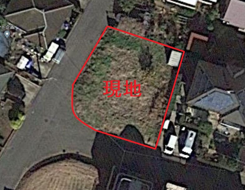 八街市八街ろ　売地の土地図|敷地約98坪　南西角地
