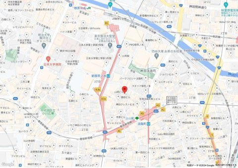 神田淡路町1丁目13番11号ビルの地図