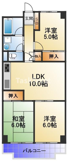 【間取り】 | サンハイム中津