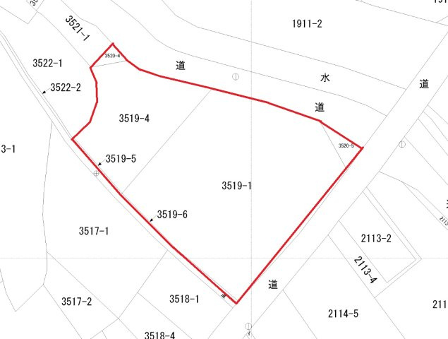 鴨方町小坂東1売地の土地図