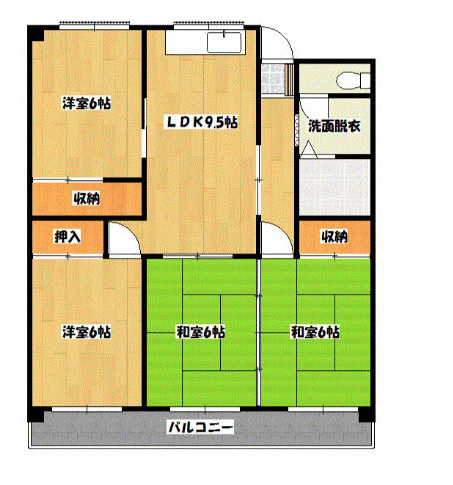 江崎第7ビル【キャッシュバック対象物件】の間取り|間取り図です