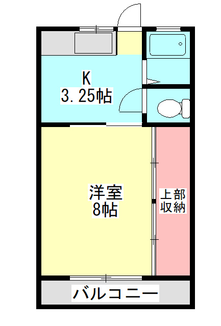 昭島市福島町の賃貸マンションの間取り